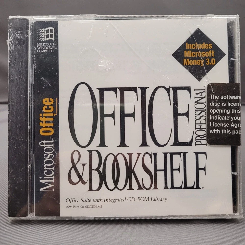 Office Professional & Bookshelf by Microsoft (CD-ROM, 1994) *SEALED*